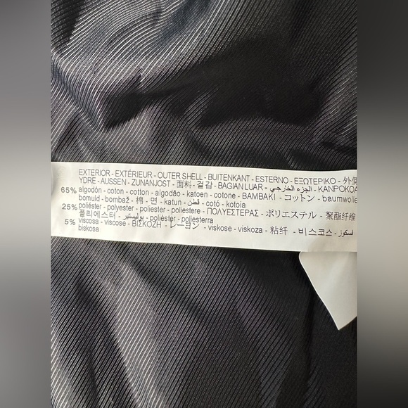 Zara Black and Ecru Check Gingham Frock Long Coat/Blazer Size Large - Picture 11 of 13